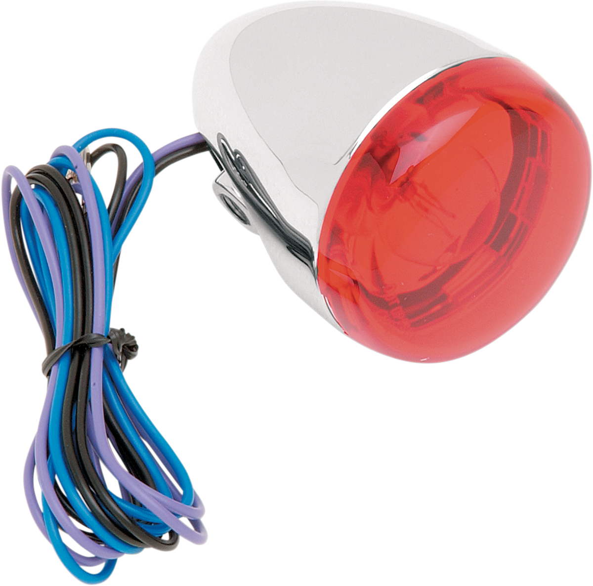 Turn Signal - Chrome/Red
