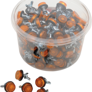 License Plate Reflectors - 150ct Tub - Amber