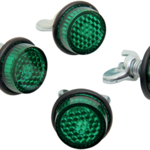 License Plate Reflectors - 4ct - Green
