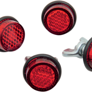 License Plate Reflectors - 4ct - Red