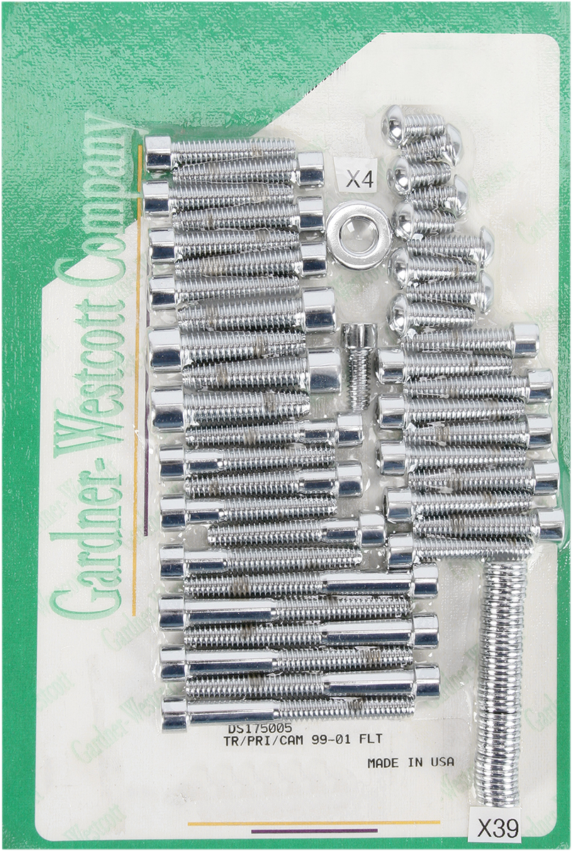 Bolt Kit - Side Cover - Socket-Head - Chrome - Image 2