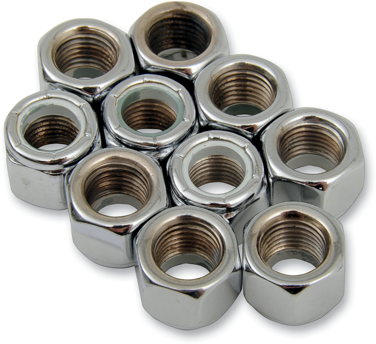 Nuts - Nylon - Chrome - 3/8"-24