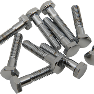 Bolts - Hex-Head - Chrome - 1/4"-20 x 1"