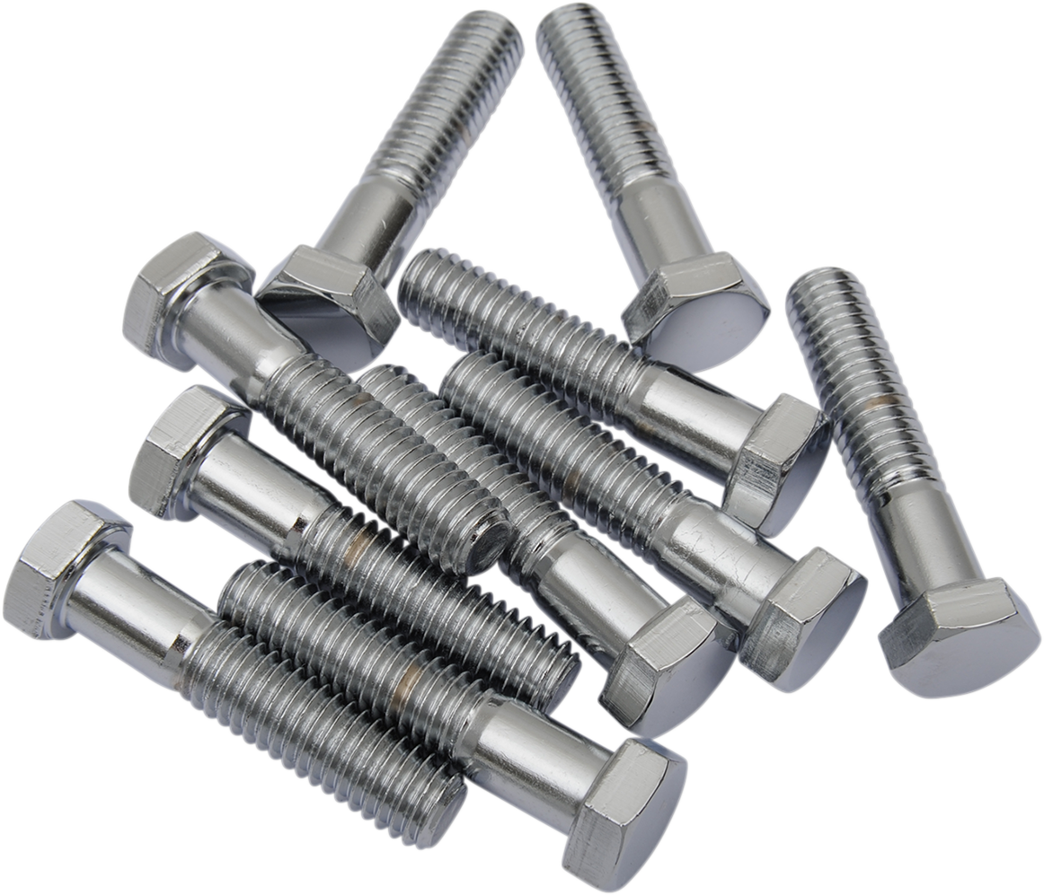 Bolts - Hex-Head - Chrome - 3/8"-16 x 2"