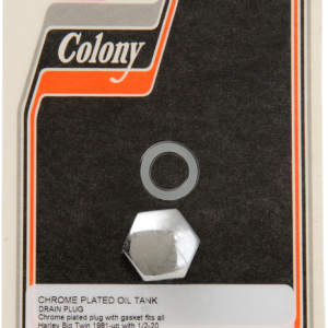 Drain Plug - Oil Tank with Gasket - Standard - Chrome