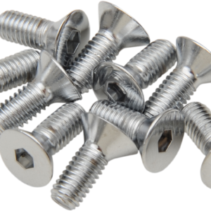 Bolts - Flat-Head - Chrome - 10-32 x 1/2"