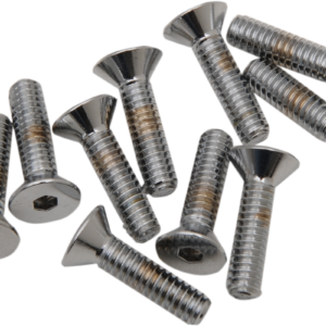 Bolts - Flat-Head - Chrome - 1/4"-20 x 1-1/4"