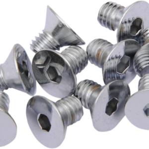 Bolts - Flat-Head - Chrome - 5/16"-18 x 1/2"