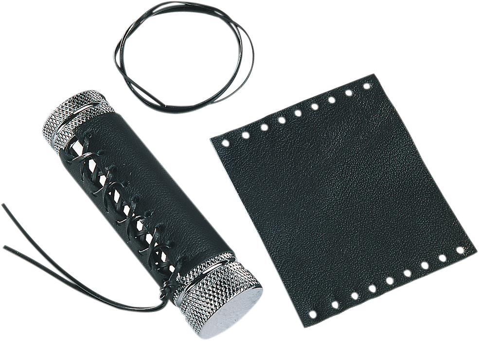 Grip Cover - Twist - Leather - Harley Davidson - Black
