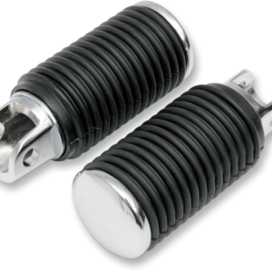 Driver Pegs - Rubber - Chrome End