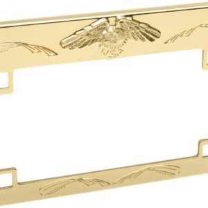 Eagle License Plate Frame - Gold