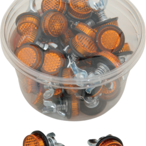 License Plate Reflectors - 40ct Tub - Amber