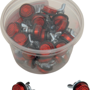 License Plate Reflectors - 40ct Tub - Red
