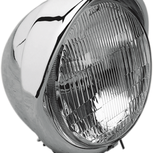 H-4 Headlight with Visor- 5-3/4" - Chrome