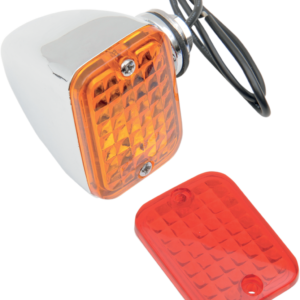 Rectangular Market Light - Single Filament - Amber/Red