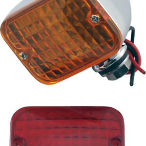 Rectangular Market Light - Dual Filament - Amber/Red