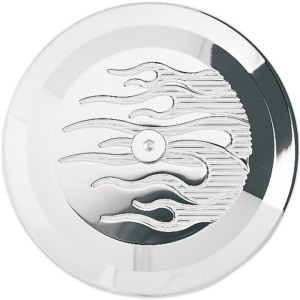 Billet Air Cleaner Insert - Flame - Chrome