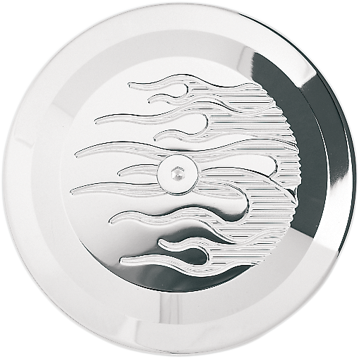 Billet Air Cleaner Insert - Flame - Chrome