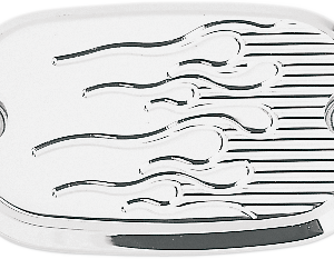 Master Cylinder Cover - Flame - Chrome - 99-17