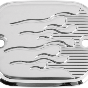 Master Cylinder Cover - Brake - Front - Flame - Chrome