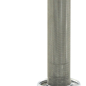 Round Fuel Valve - Grooved Chrome - 22 mm