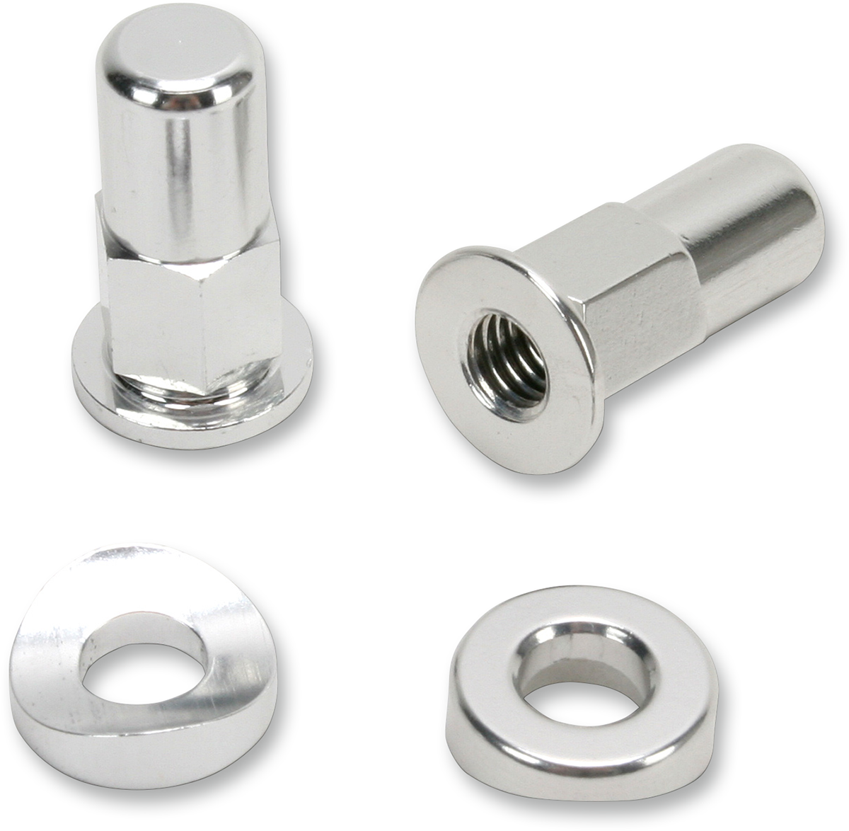 Rim Lock Nut/Spacer - Kit - Silver