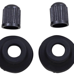 Valve Stem Grommet/Cap - Black - 4 Pack