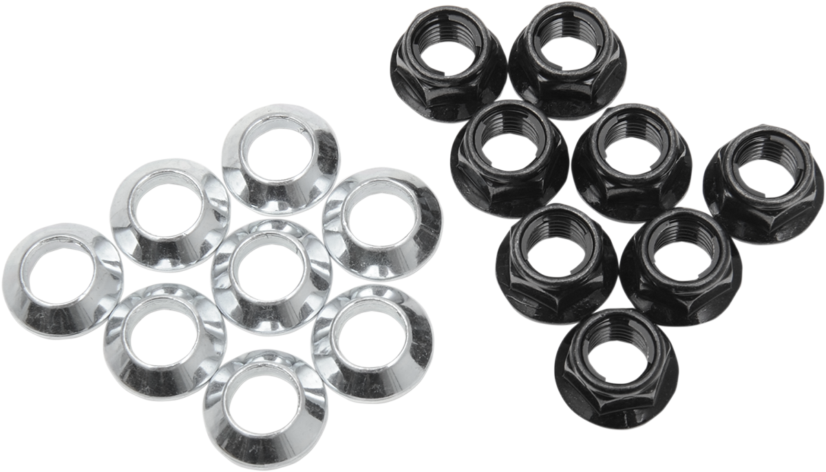 Flange Lug Nut - Locking - Black - 8-Pack - Image 2
