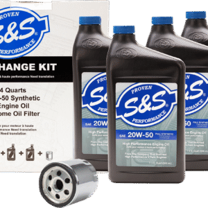 Oil Change Kit - Chrome Filter - '99-'17 Twin Cam - 4 US quarts
