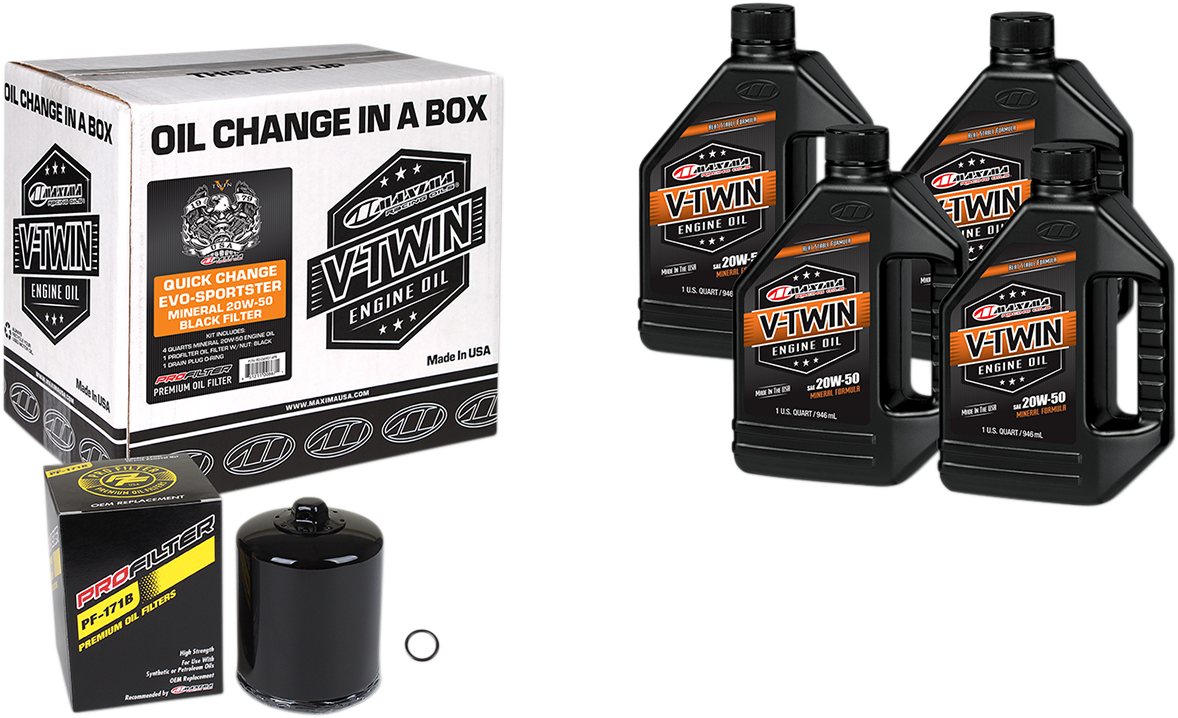 Evo/XL Quick Oil Change Kit - Black Filter