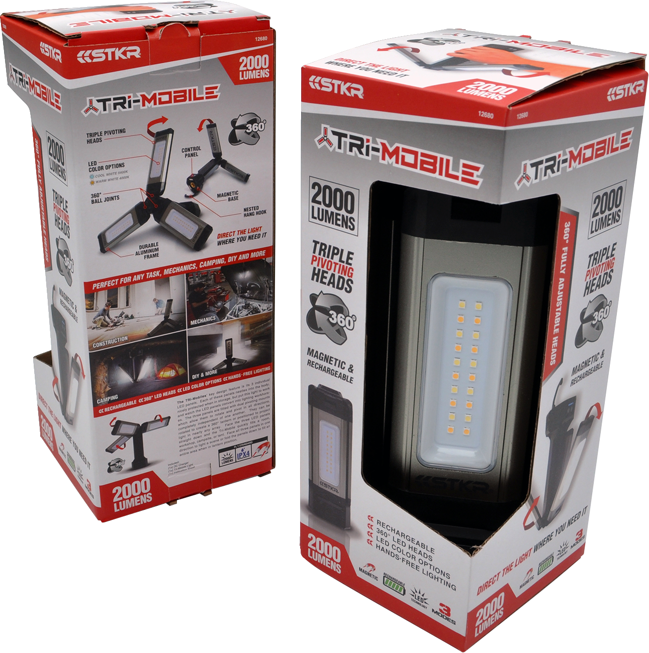 Shop Light - Work Area/Mobile - 2000 Lumens - Rechargeable - Image 3