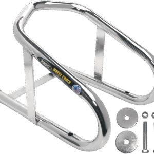 Wheel Chock - Permanent - Chrome - 6-1/2"