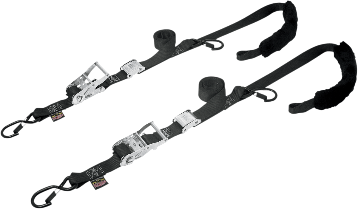 Cam Ratchet Tie-Downs - 1-1/2" x 6-1/2' - Black