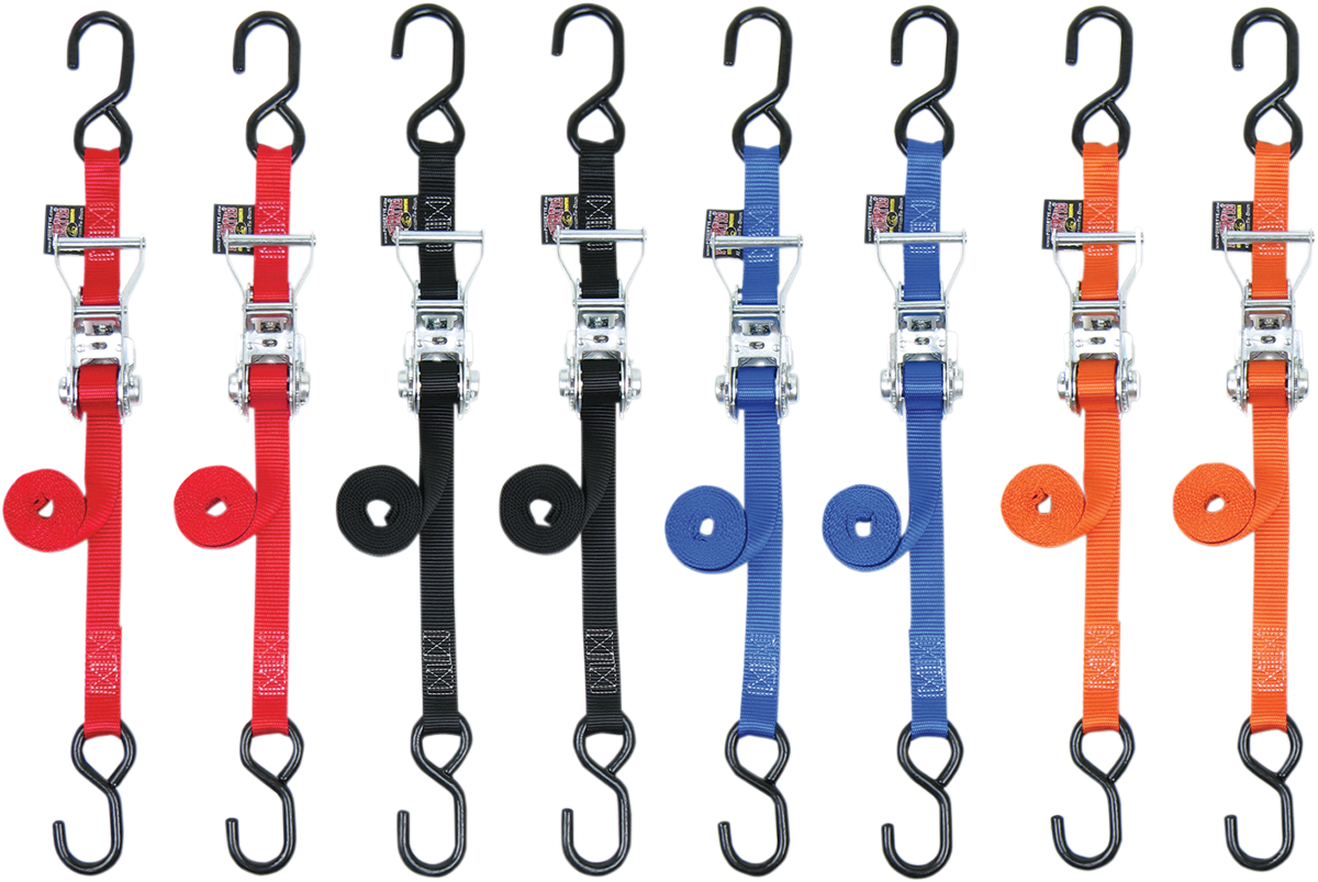 Ratchet Tie-Downs - 1" x 6' - Orange