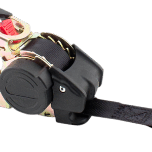 Retractable Ratchet Tie-Downs - 6' - Black