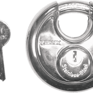 Stainless Steel Round Padlock - Keyed