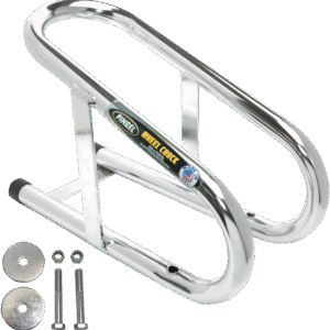 Wheel Chock - Permanent - Chrome - 3-1/2"