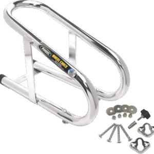 Wheel Chock - Removable - Chrome - 3-1/2"