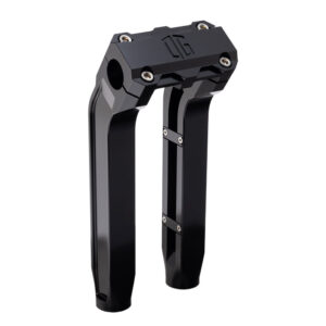 OG Black 10.5 inch Pull Back Risers with Black Standard Top Clamp