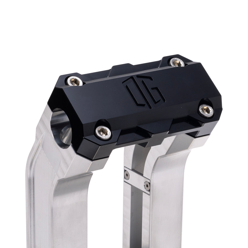 OG Aluminum 2 inch Pull Straight Risers with Black Standard Top Clamp