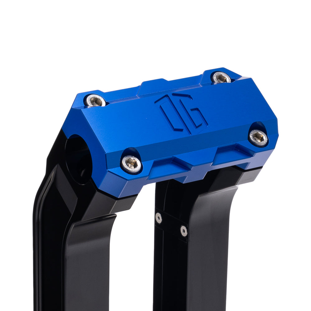 OG Black 6.5 inch Straight Risers with Blue Standard Top Clamp