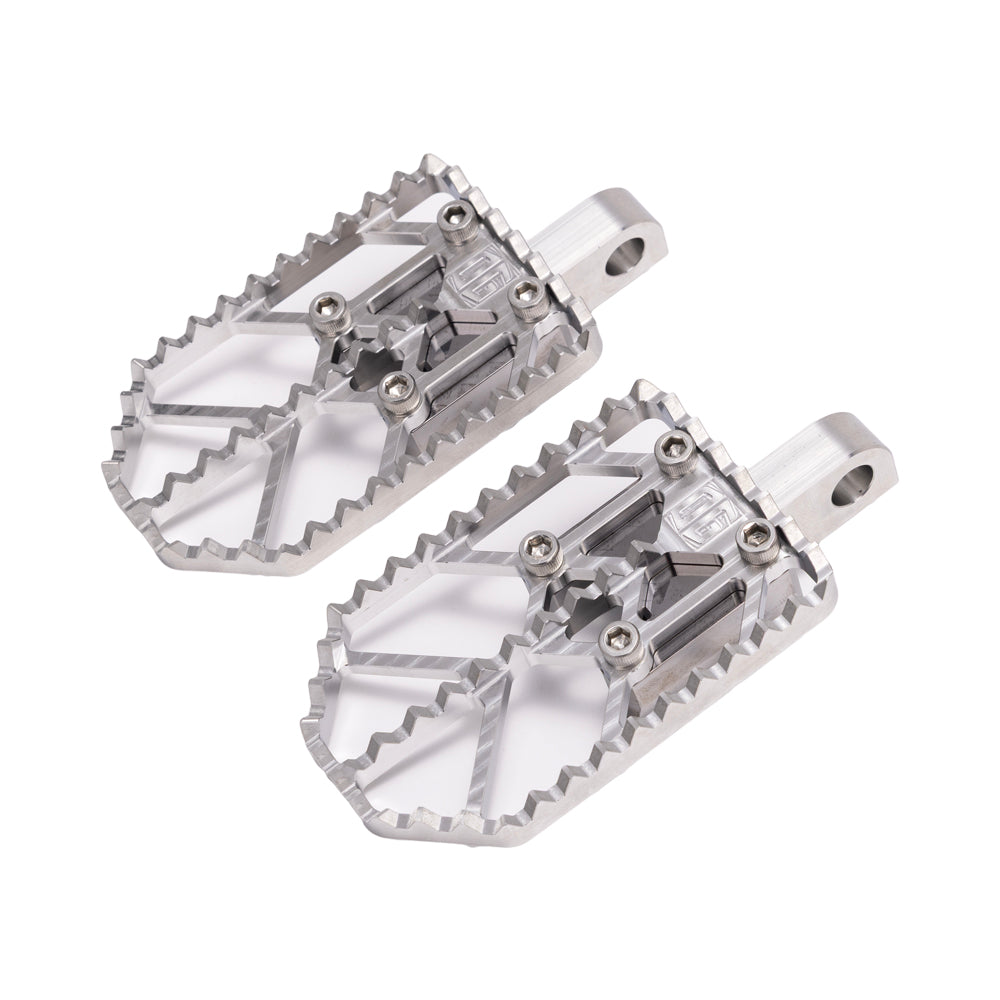 Raw on Black Chrome Motocross Style Harley Davidson Foot Peg OG Moto X Foot Pegs