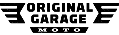 Logo for Original Garage Moto in black and white.